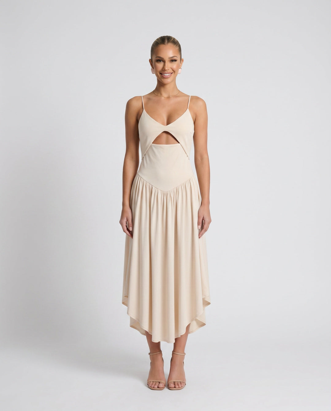 Soraya | Spaghetti Strap Low Back Midi Dress