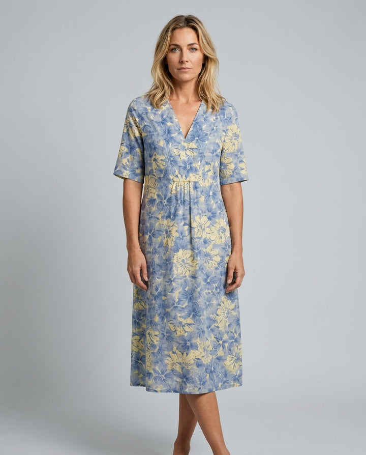 Fiona | Floral Print Midi Dress