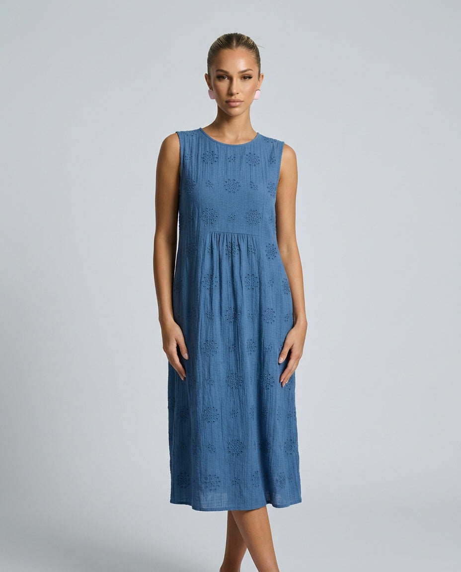 Tatum | Embroidered Midi Dress