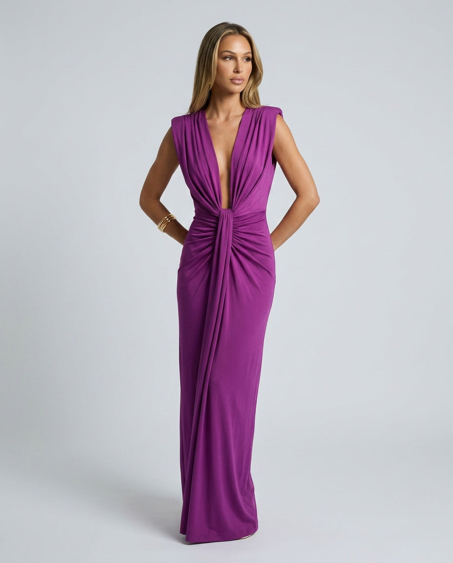 Ottilie | Pleated Flowing Maxi Dress