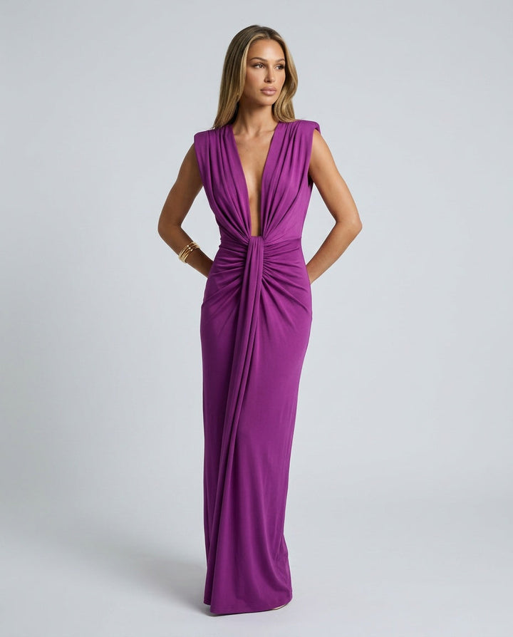 Ottilie | Pleated Flowing Maxi Dress