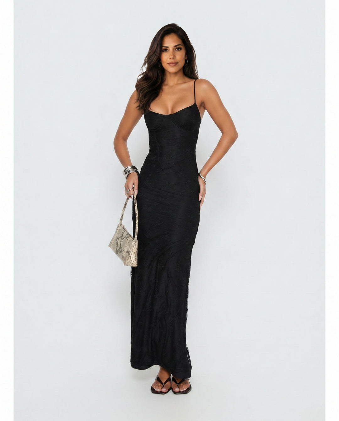 Amika | Lace-Trim Maxi Dress