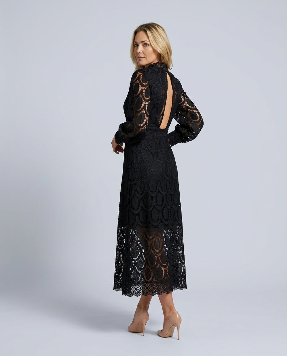 Lacelle | Lace-Trim Summer Maxi Dress