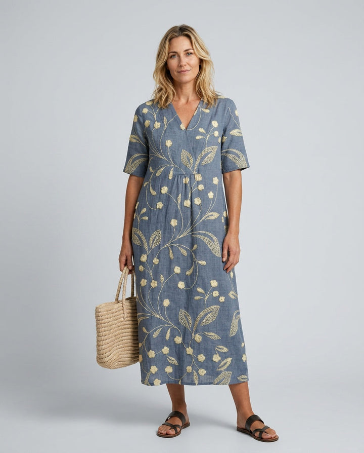 Fiona | Floral Print Midi Dress