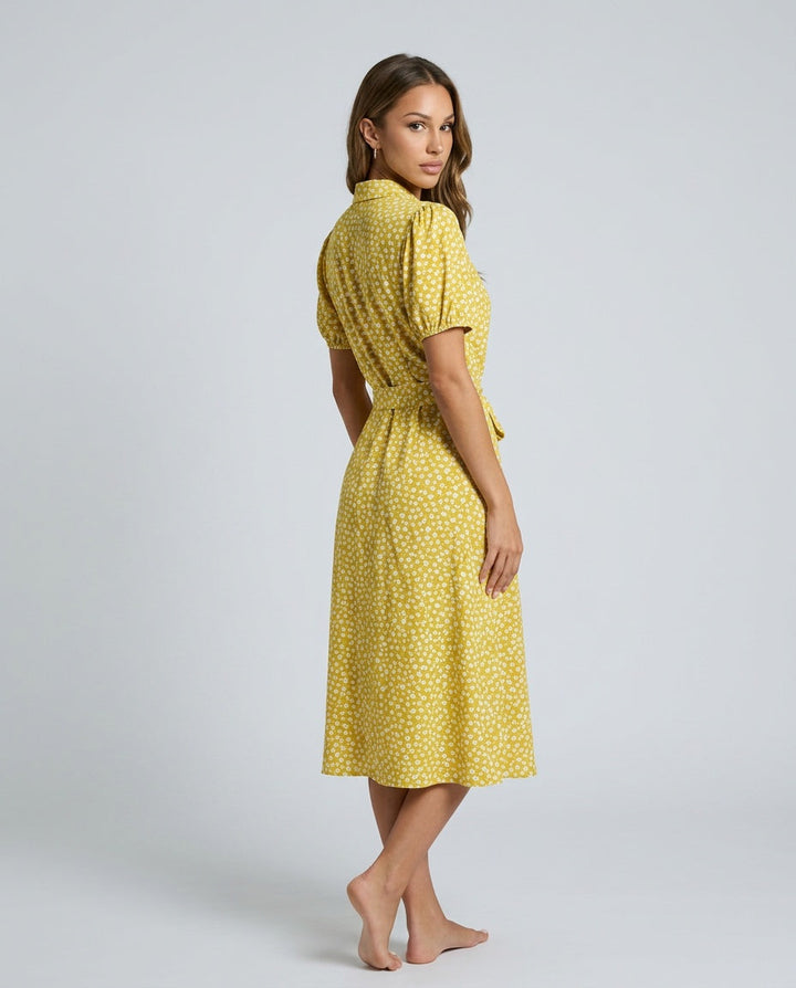 Vivienne | Floral Button-Front Midi Dress