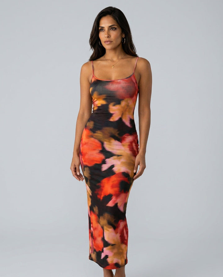 Liana | Spaghetti Strap Low Back Maxi Dress