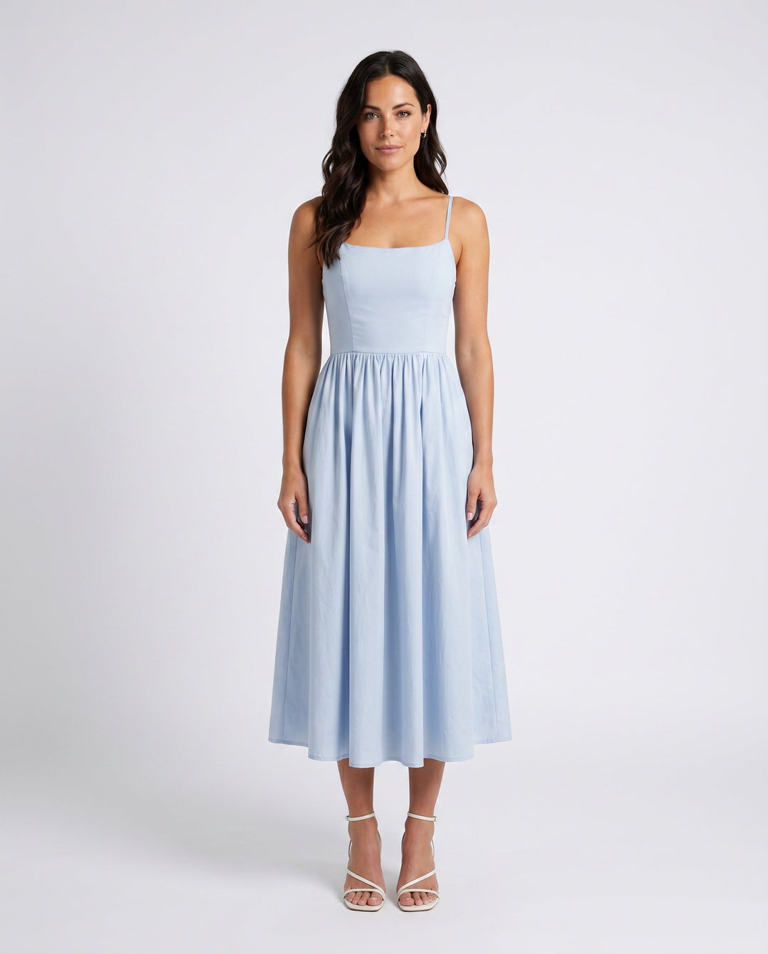 Layla | Spaghetti Strap Low Back Midi Dress