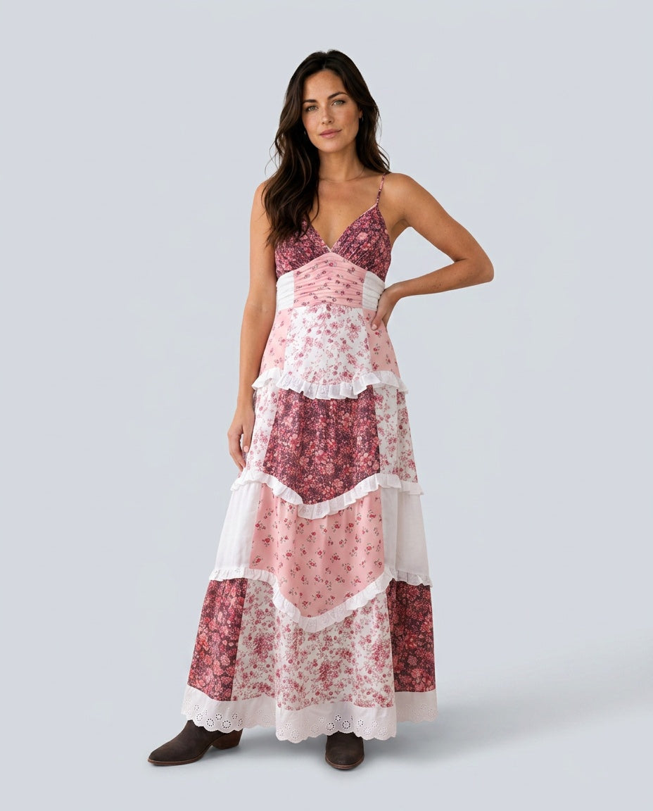 Thea | Spaghetti Strap Open Back Maxi Dress