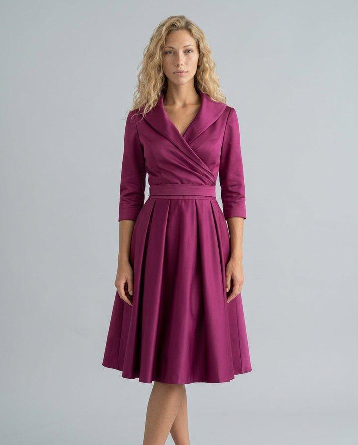 Faye | A-Line Midi with Lapel Detail