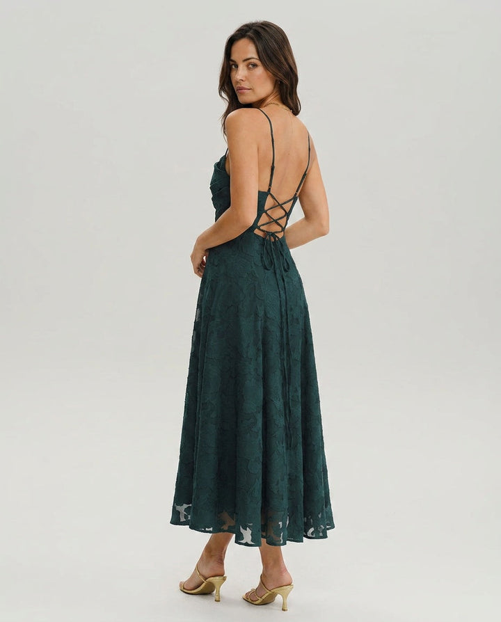 Tilda | Jacquard A-Line Slip Maxi Dress