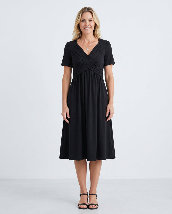 Noor | V-Neck Casual Midi Dress
