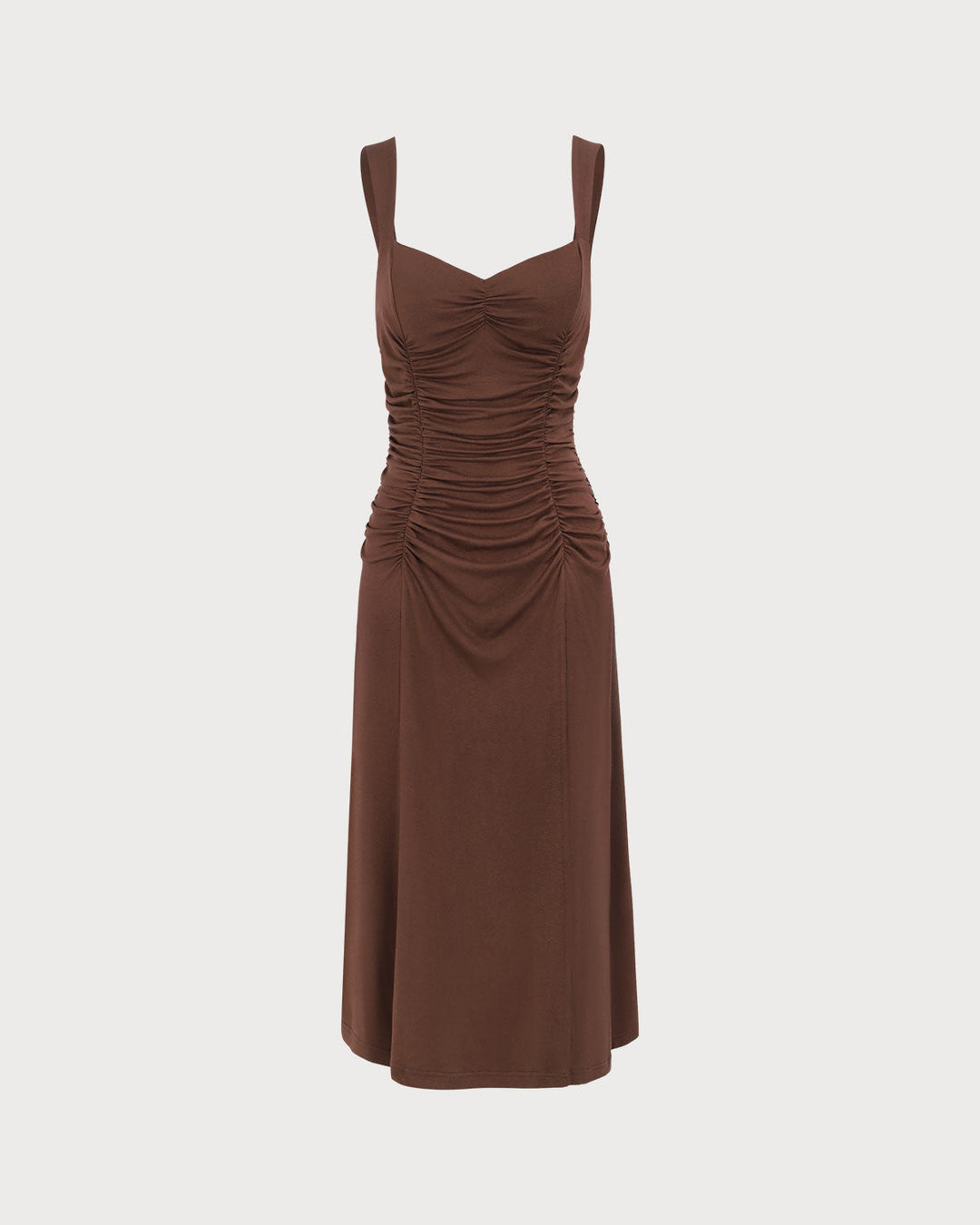 Paige | Ruched Knit Spaghetti Strap Midi Dress