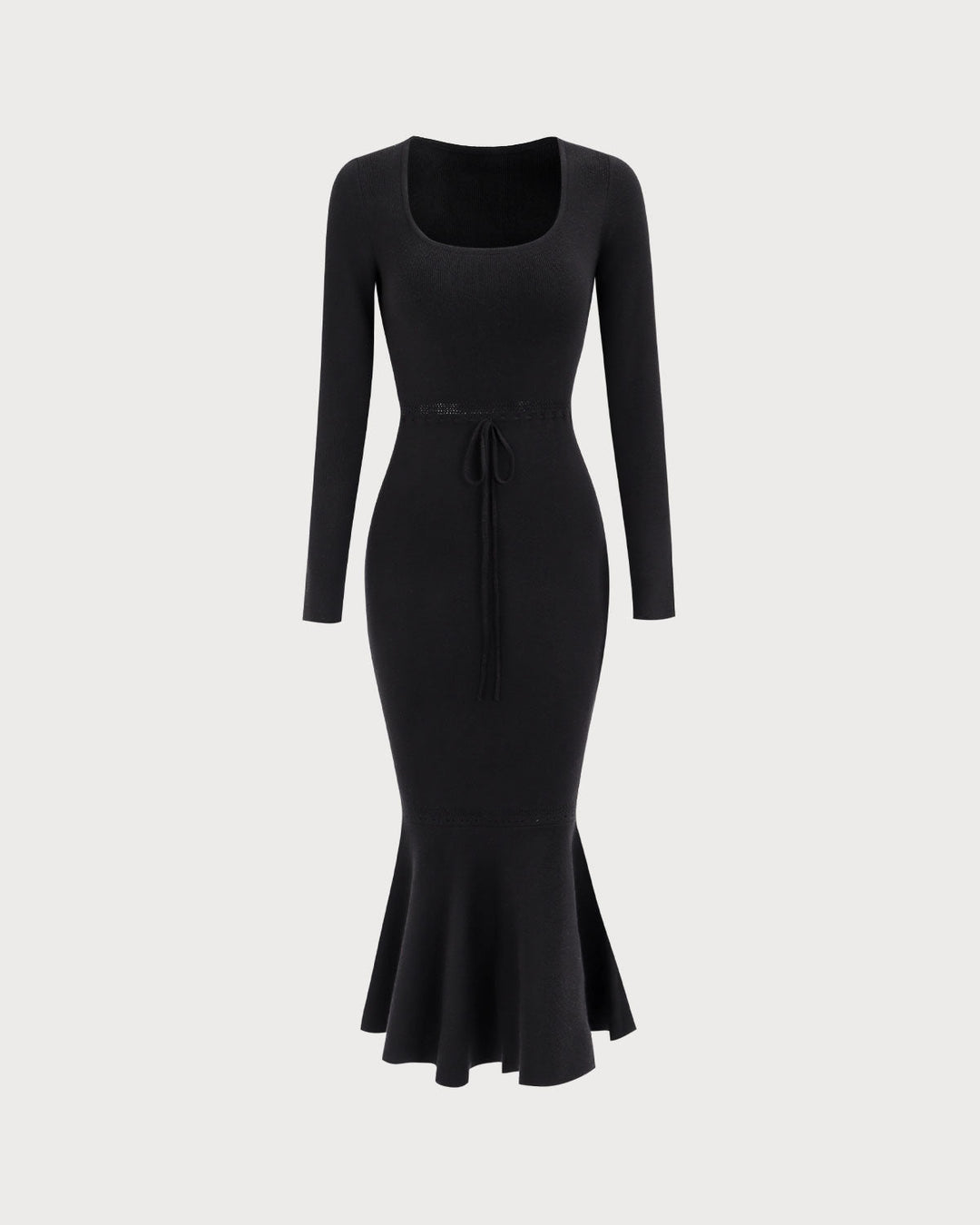 Cleona | Square Neck Mermaid Jumper Maxi Dress