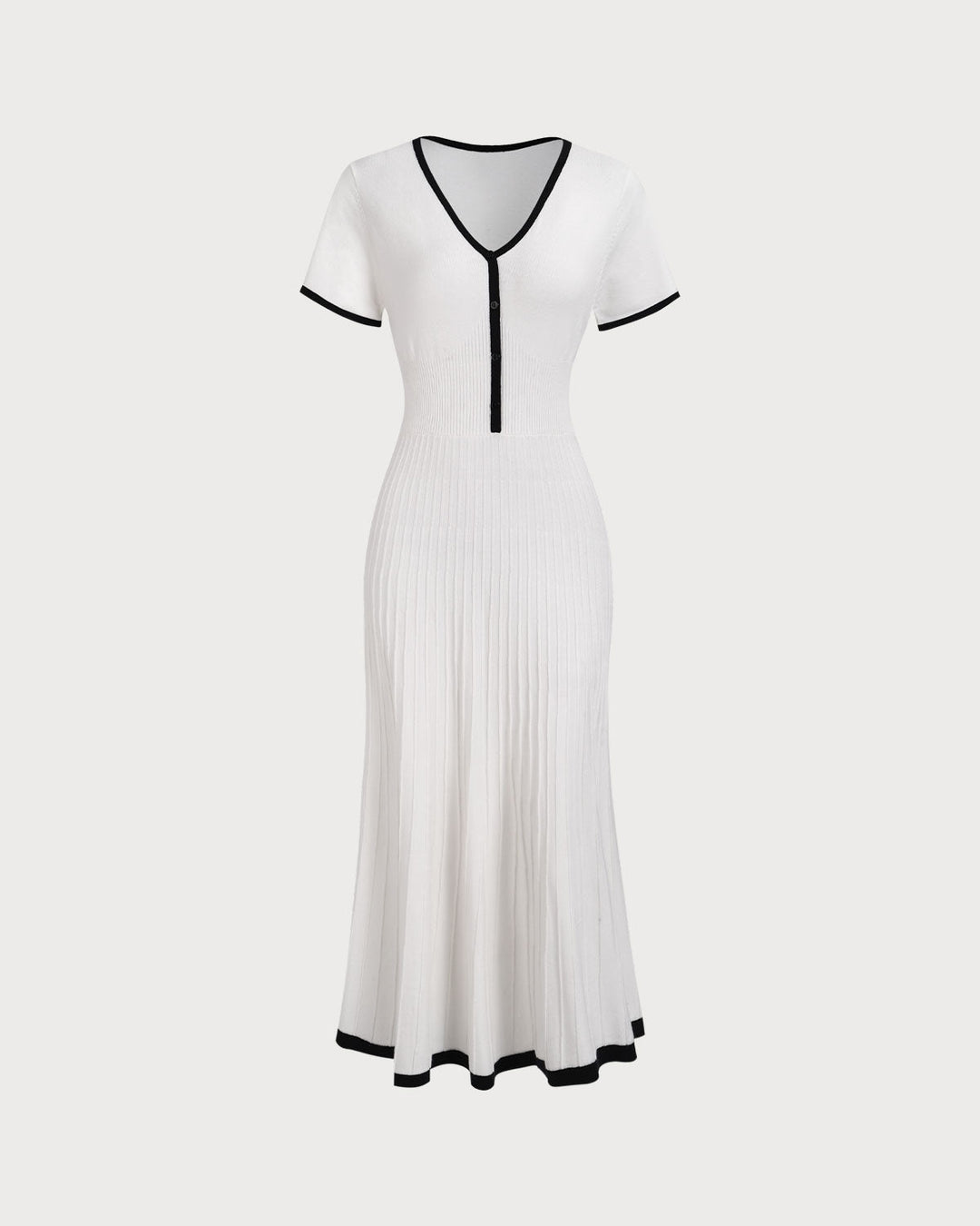 Mabel | Contrast Knit Jumper Midi Dress