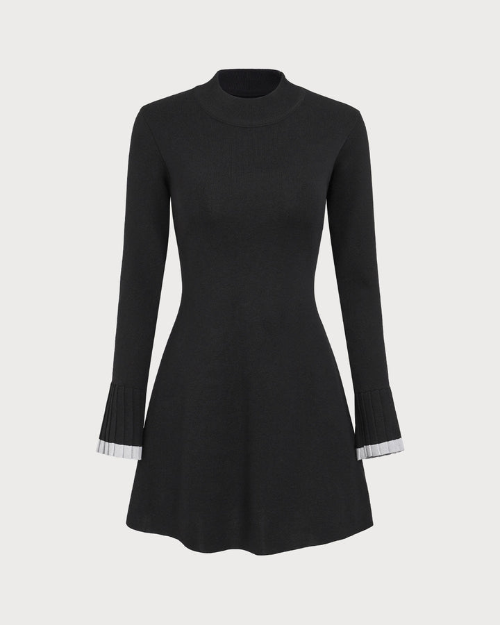 Imogen | Contrast Long Sleeve Jumper Mini Dress