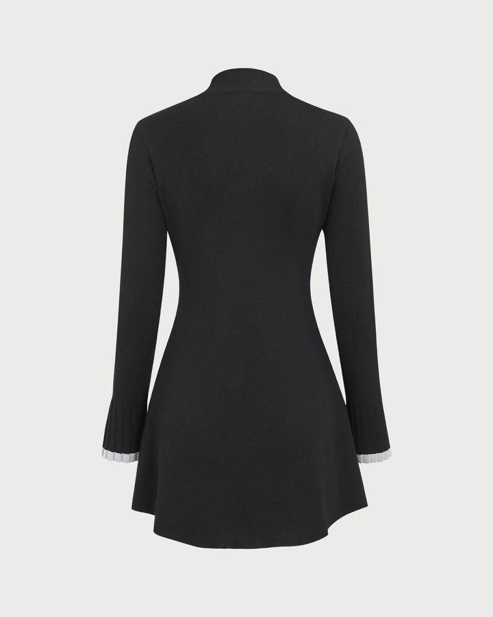 Imogen | Contrast Long Sleeve Jumper Mini Dress