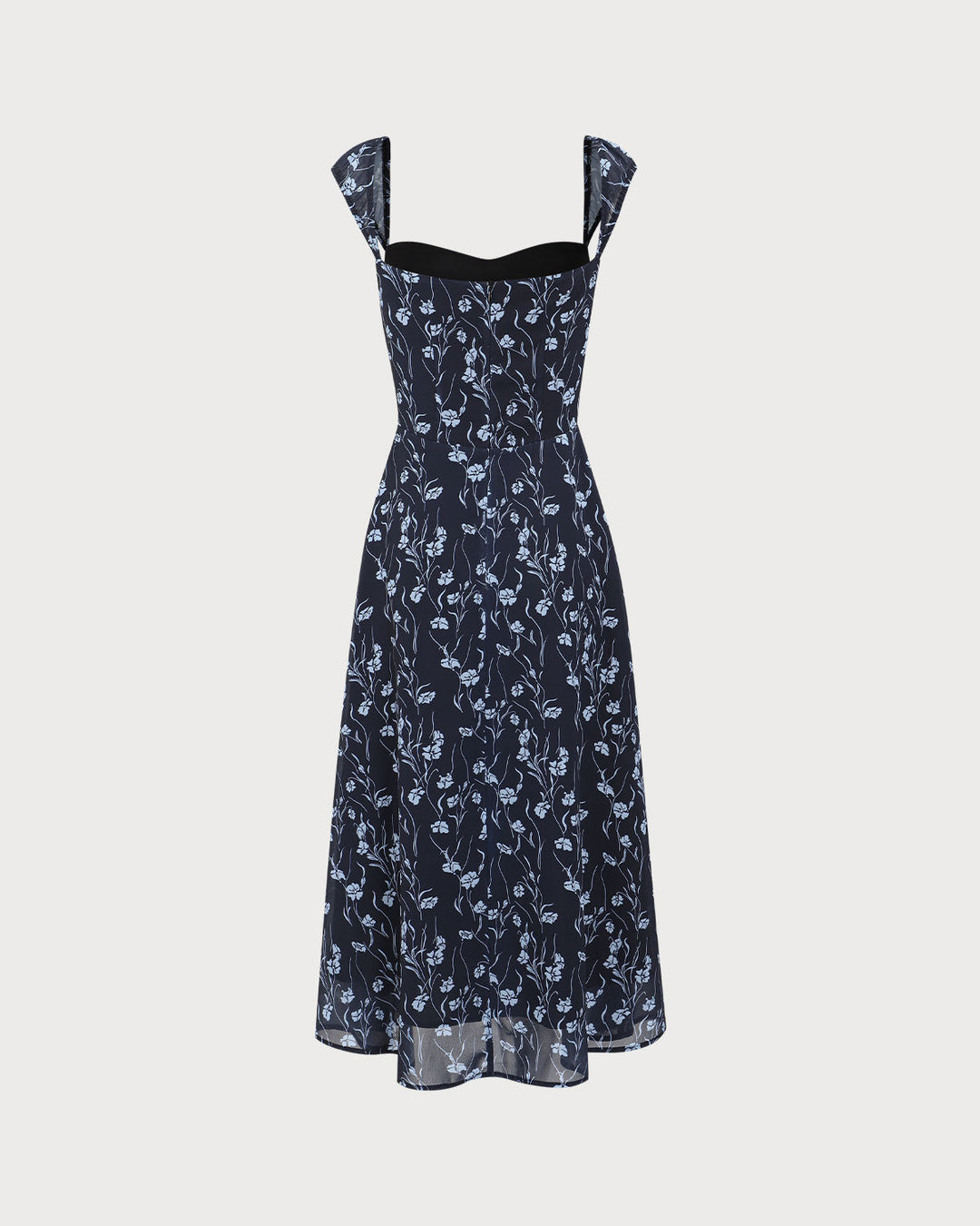 Margot | Floral Sweetheart Midi Dress