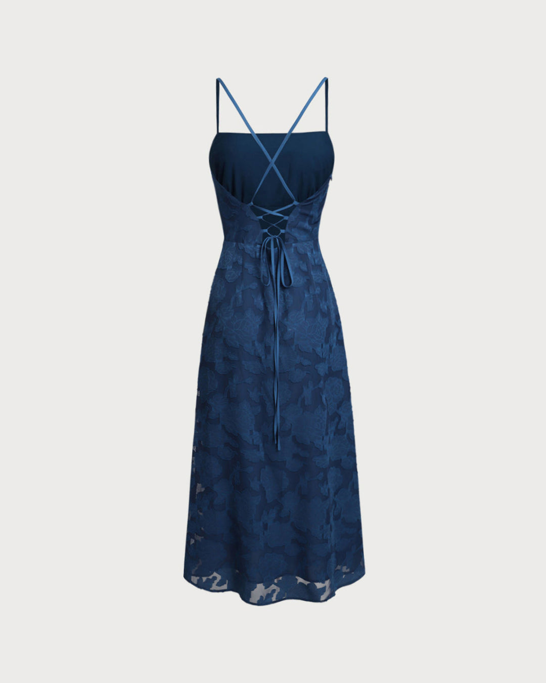 Willa | Jacquard Backless Slip Maxi Dress