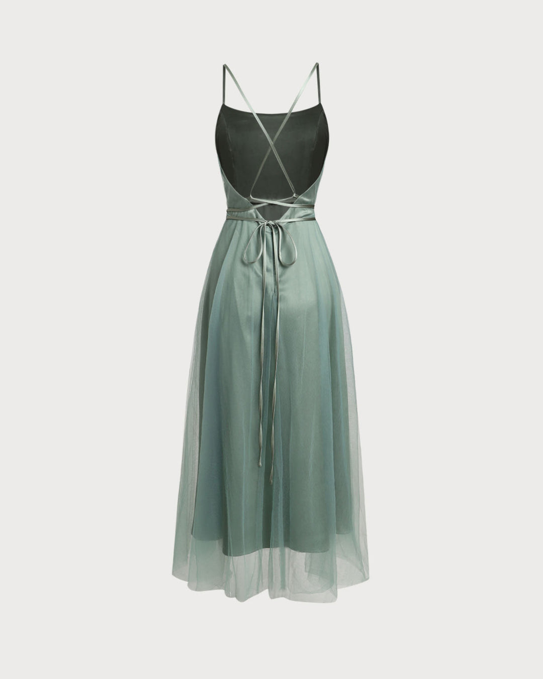 Kira | Spaghetti Strap Mesh Flowy Midi Dress