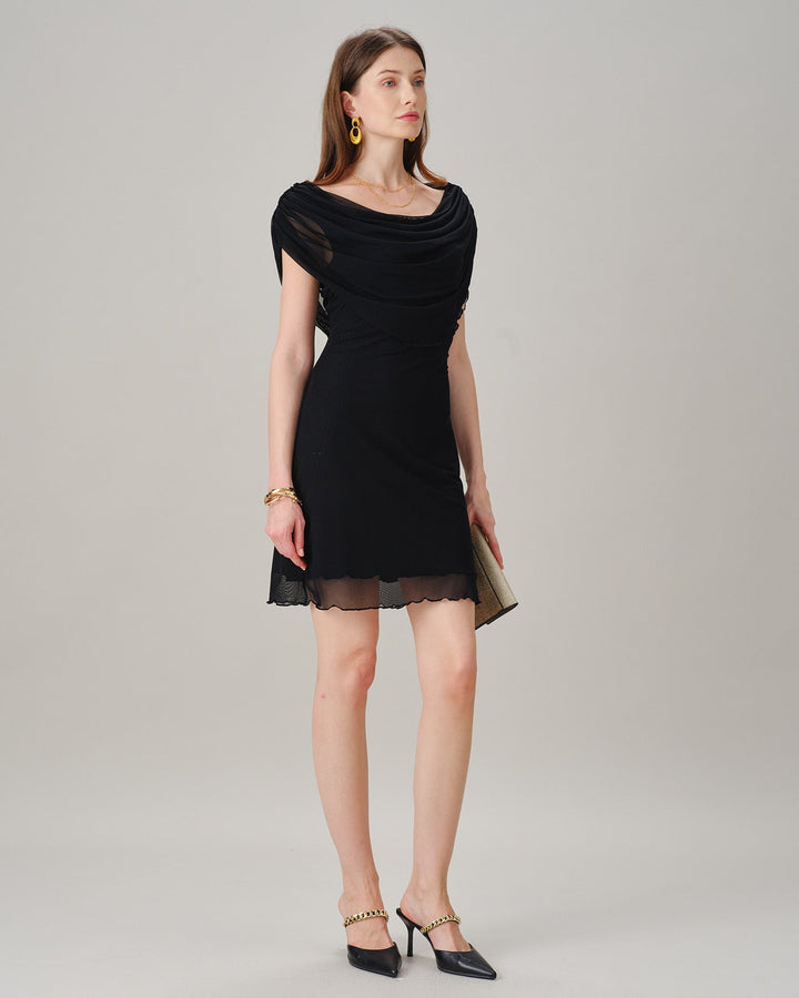 Pia | Cowl Neck Sleeveless Mini Dress