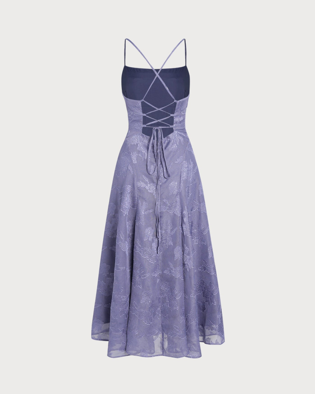 Sylvie | Spaghetti Strap Jacquard Slip Maxi Dress