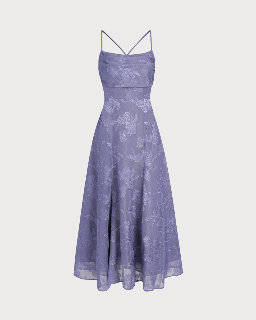 Sylvie | Spaghetti Strap Jacquard Slip Maxi Dress
