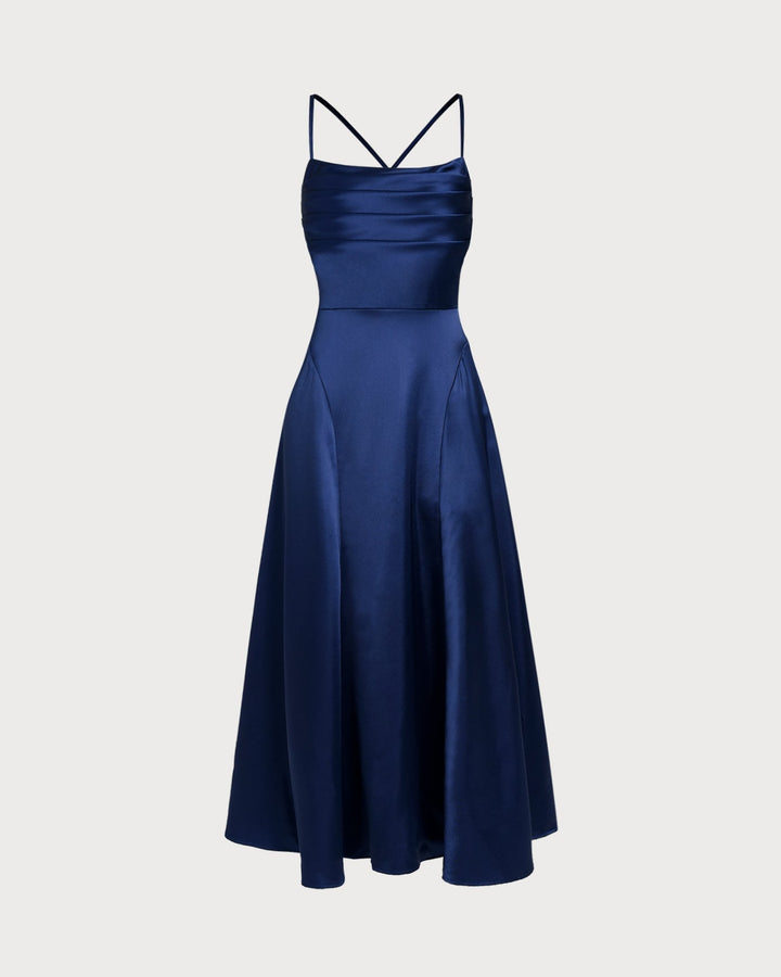 Fleur | Spaghetti Strap Satin Slip Maxi Dress
