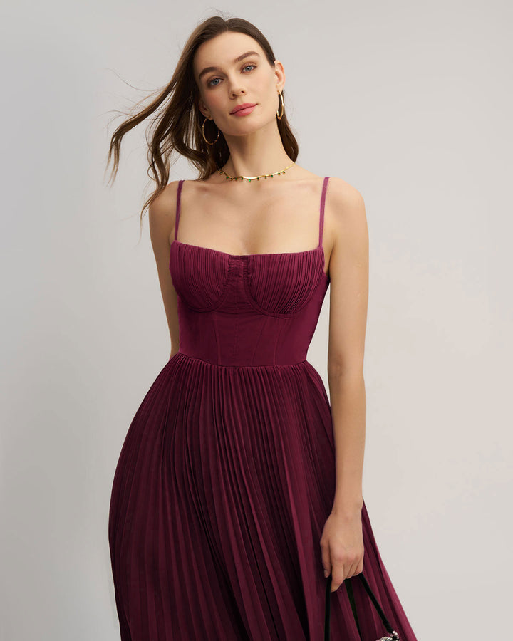 Odette | Sweetheart Neck Flowy Maxi Dress