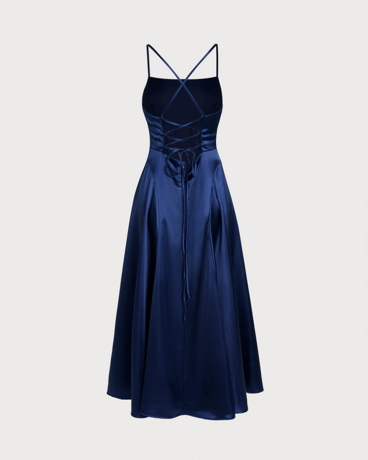 Fleur | Spaghetti Strap Satin Slip Maxi Dress