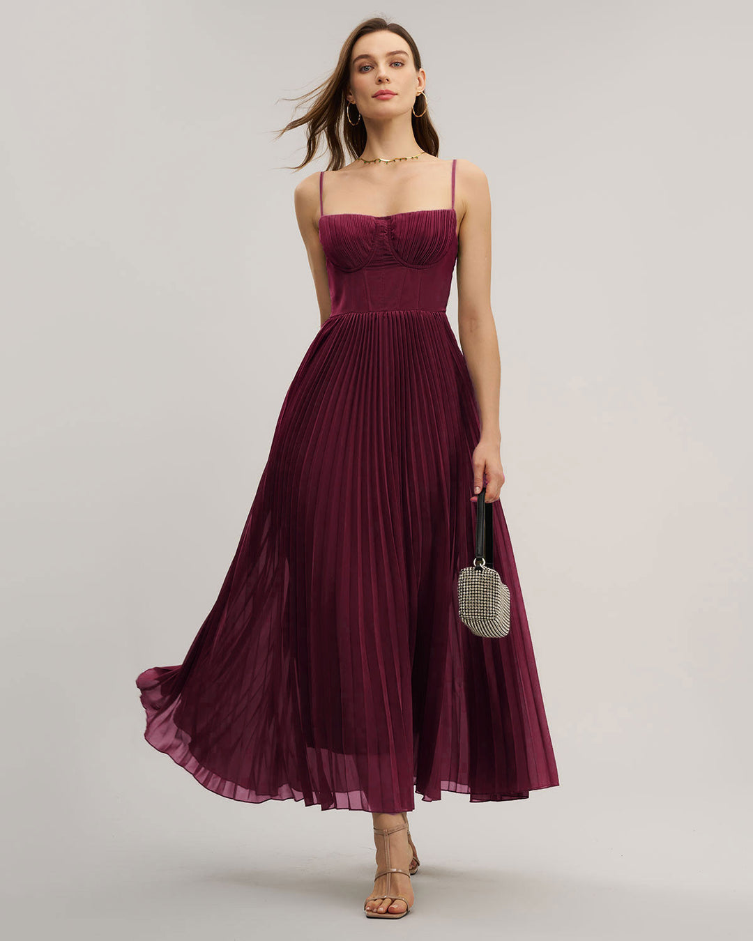 Odette | Sweetheart Neck Flowy Maxi Dress