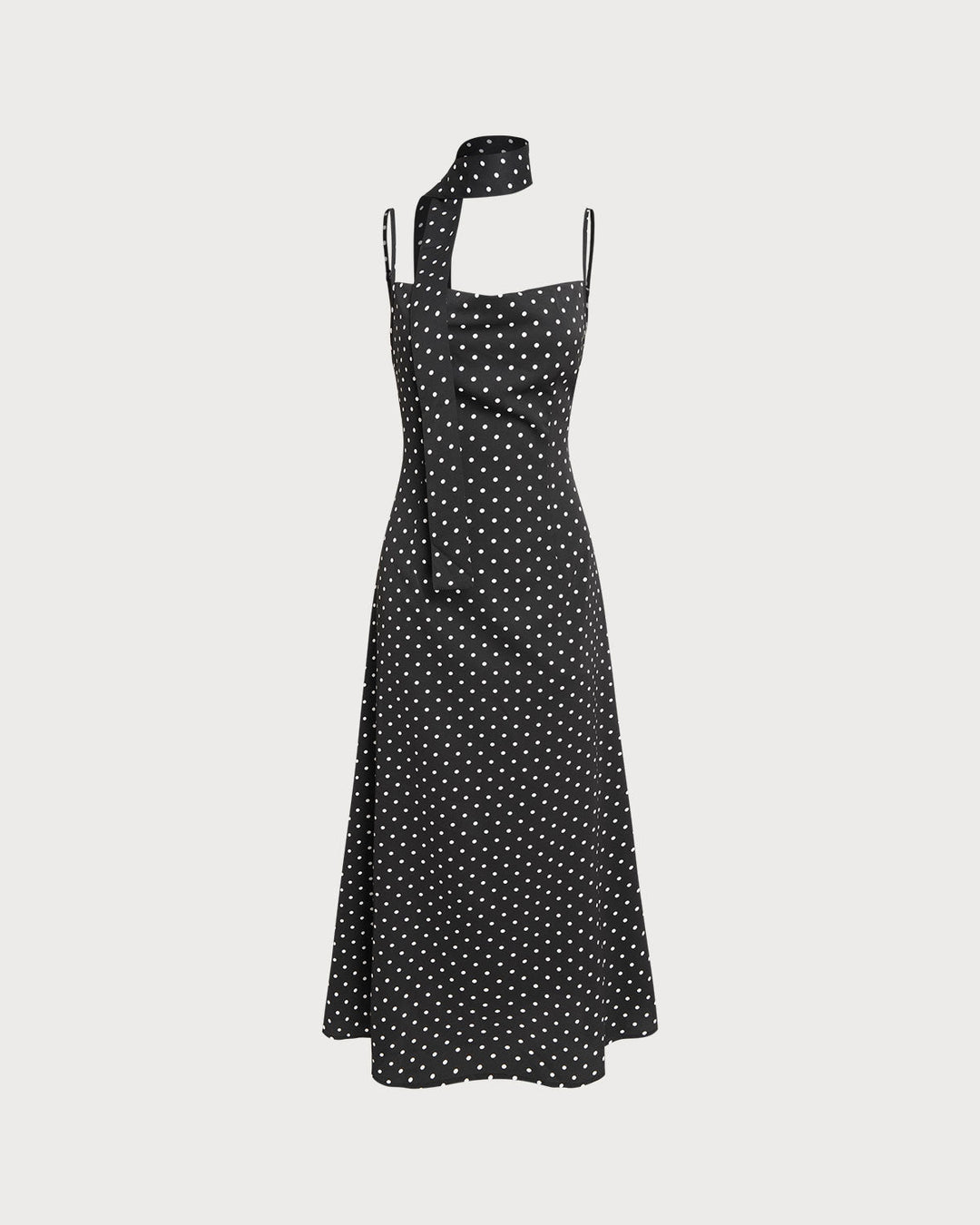 Vera | Polka Dot Cowl Neck Slip Maxi Dress