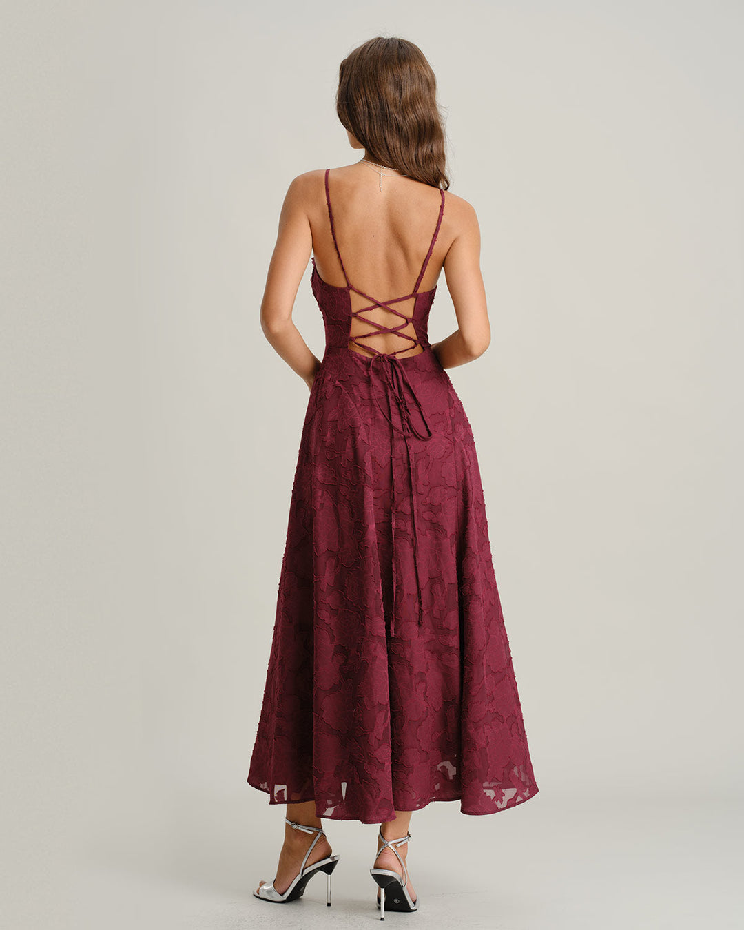Vanna | Jacquard Slip Maxi Dress