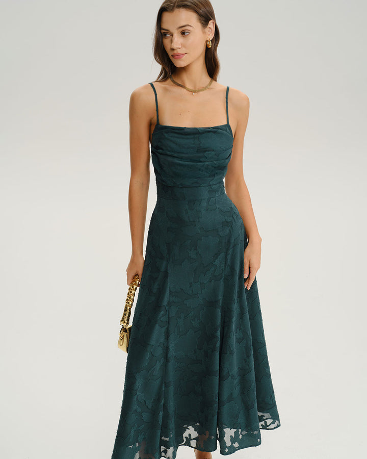 Tilda | Jacquard A-Line Slip Maxi Dress