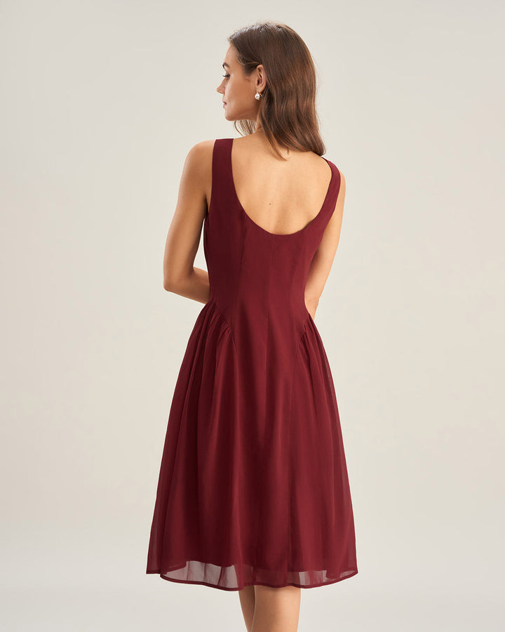 Fleur | Sleeveless Chiffon Midi Dress