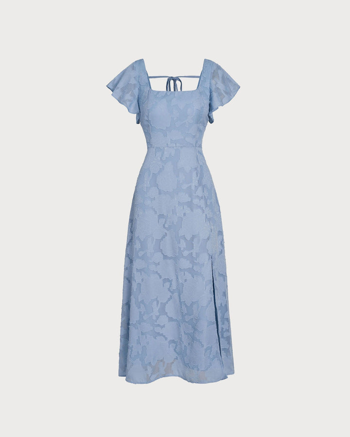 Edith | Floral Square Neck Midi Dress
