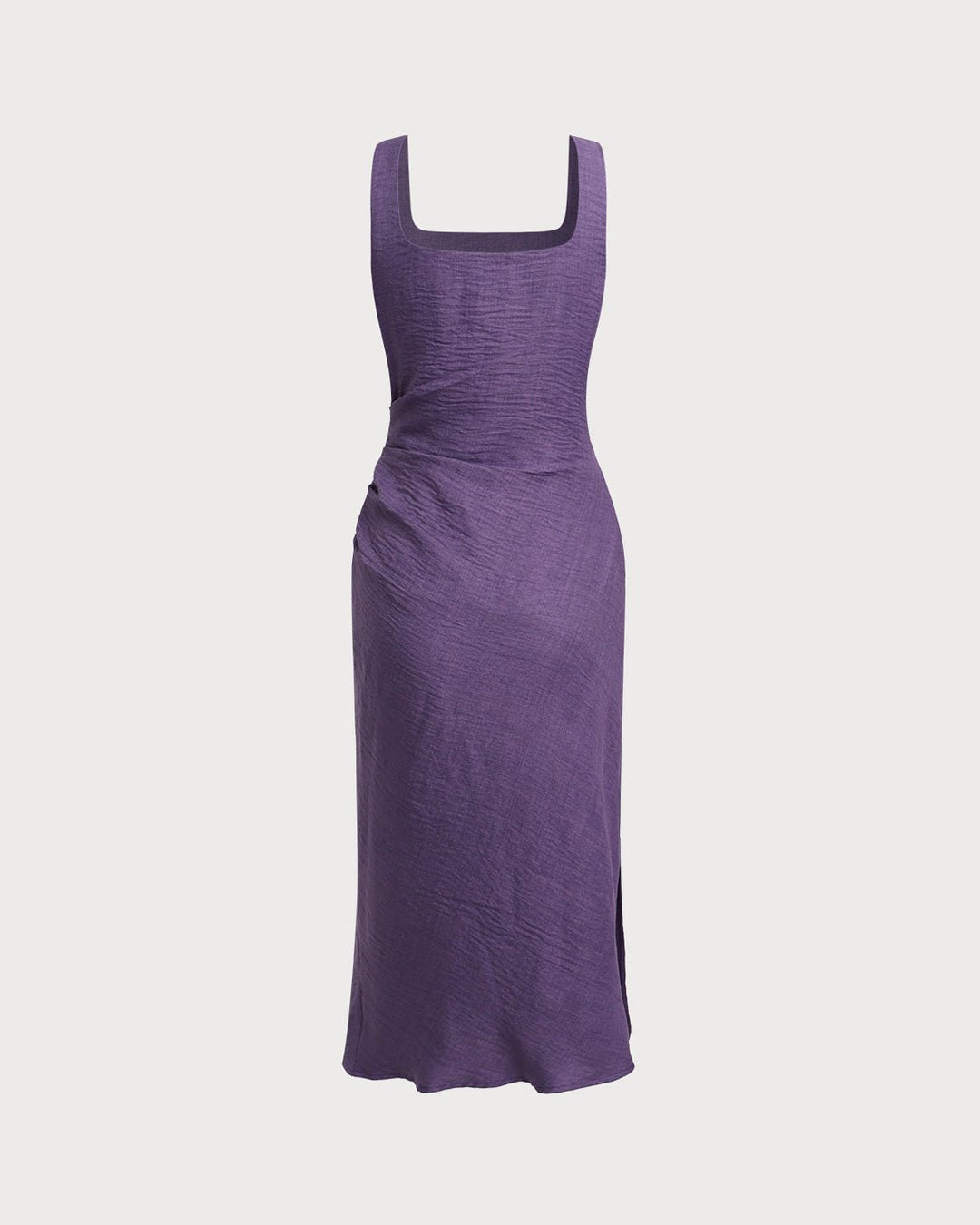 Saskia | Square Neck Spaghetti Strap Slip Midi Dress