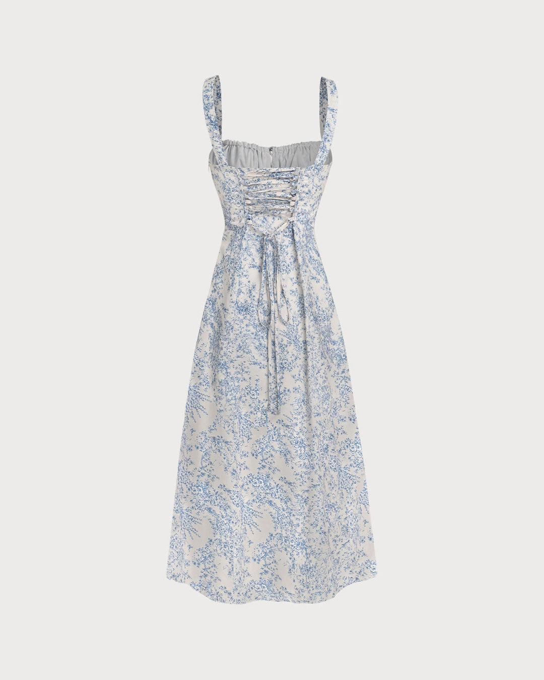 Amara | Floral Ruched Spaghetti Strap Midi Dress