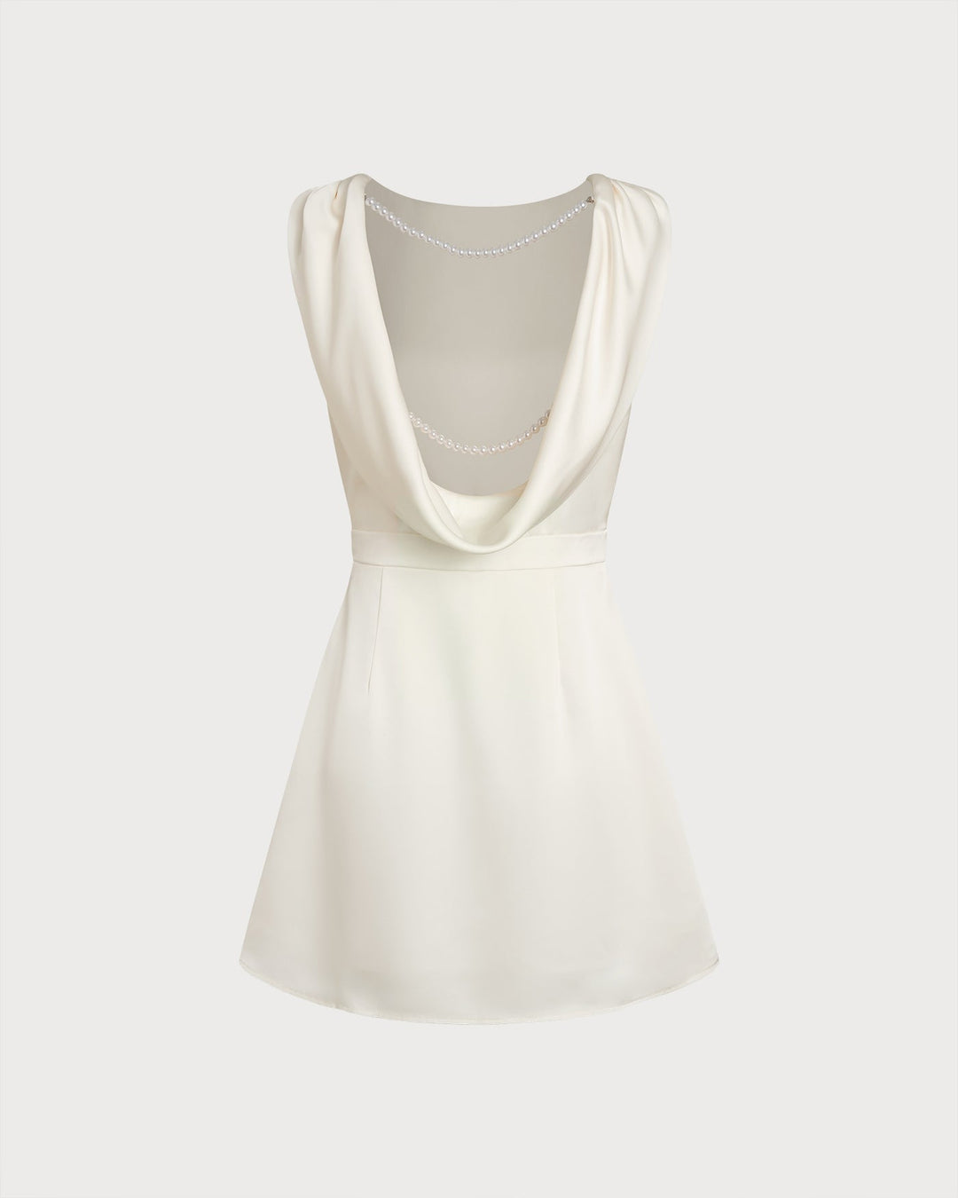 Paloma | Boat Neck Pearl Mini Dress