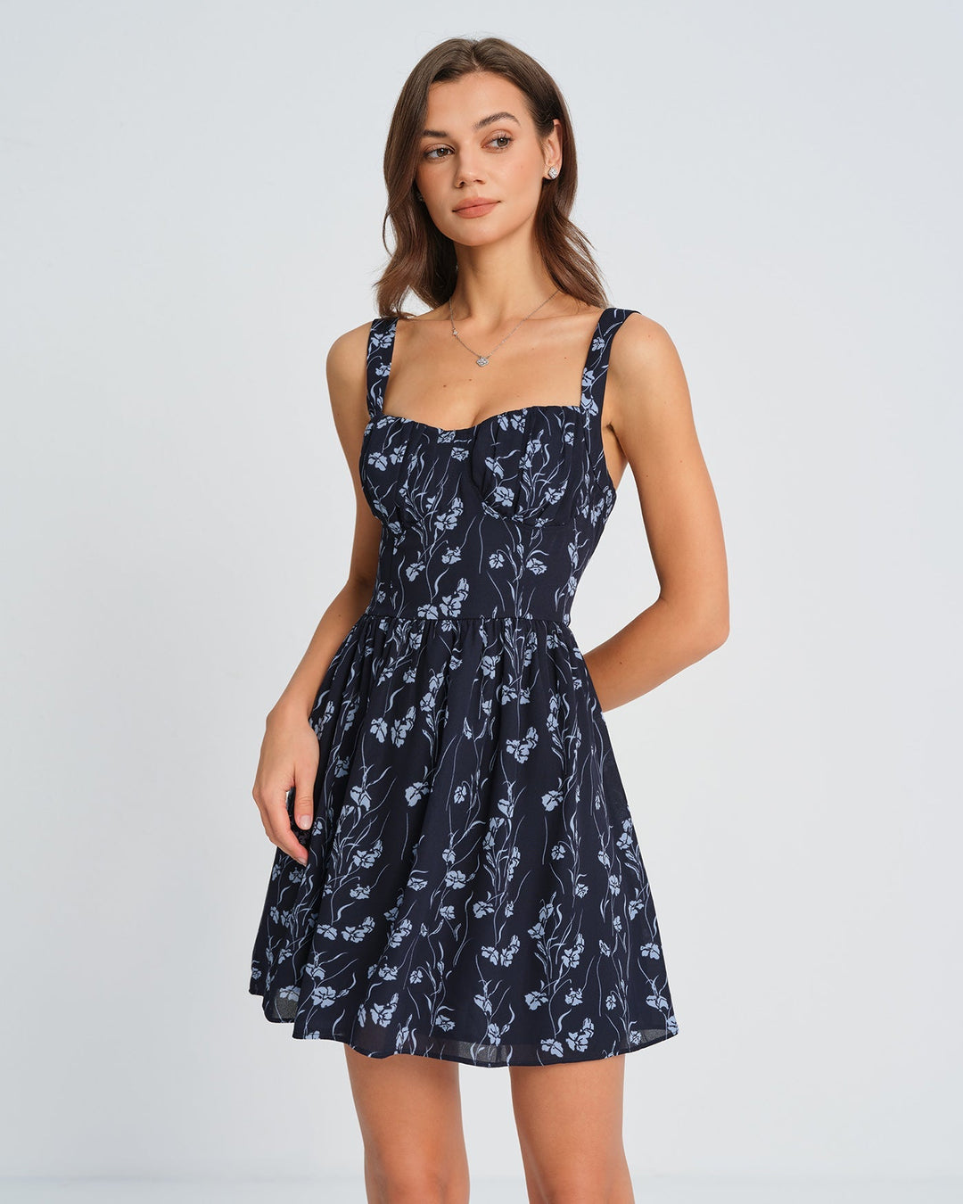 Greta | Sweetheart Floral Mini Dress