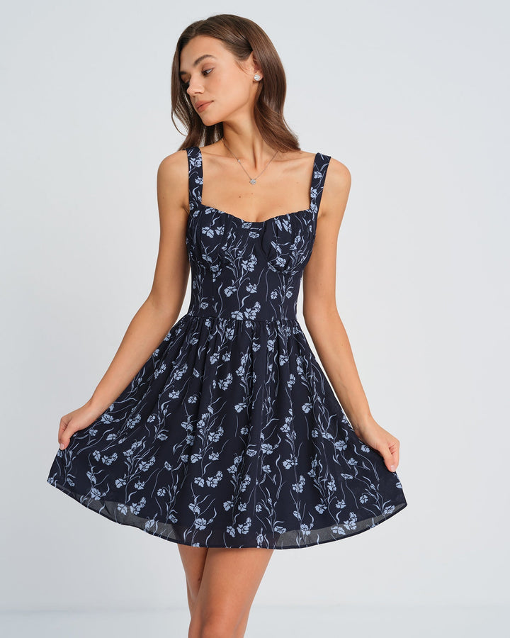 Greta | Sweetheart Floral Mini Dress