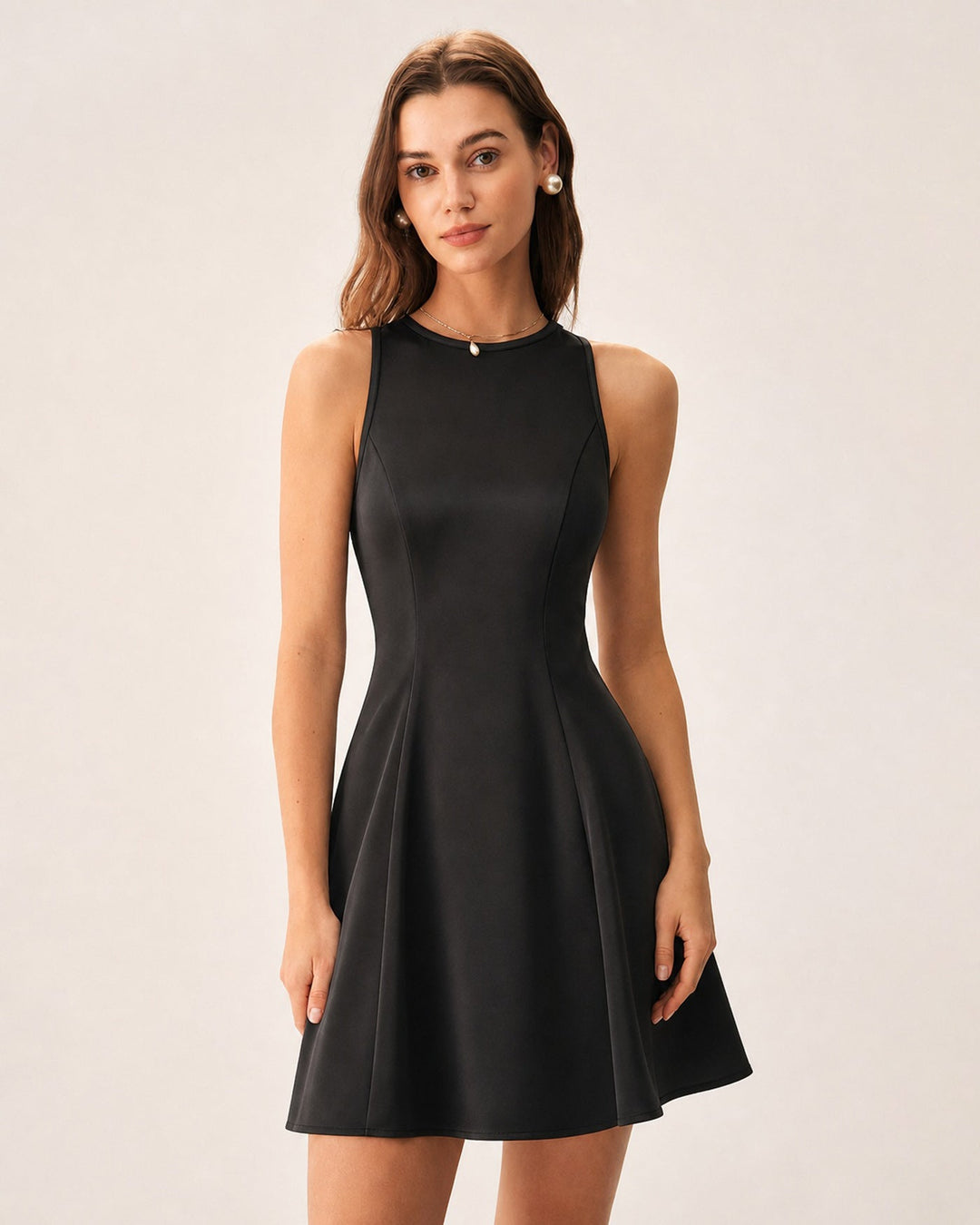 Marlowe | Backless Bow Satin Mini Dress