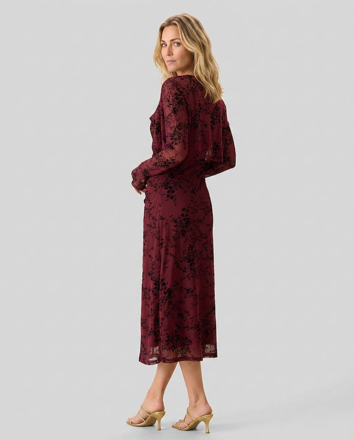 Céleste | Floral Bodycon Spaghetti Strap Midi Dress