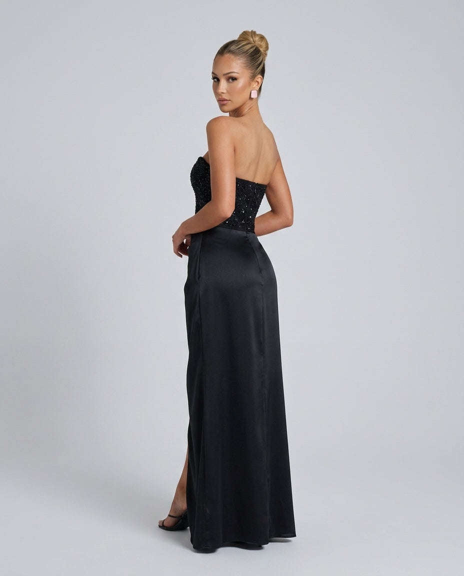 Emrielle | Beaded Corset Evening Maxi Dress
