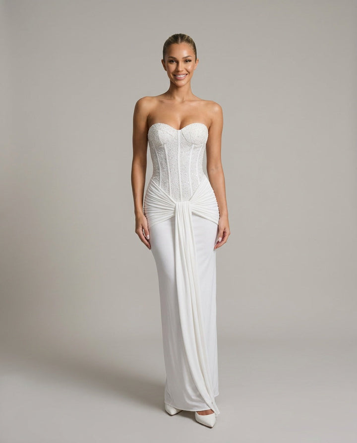 Ulrika | Strapless Sequined Maxi Dress