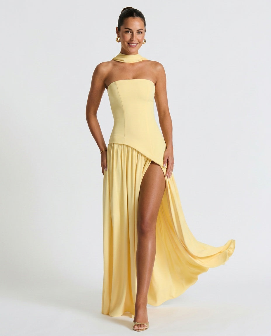 Maliyah | Wrap Tie Waist Maxi Dress