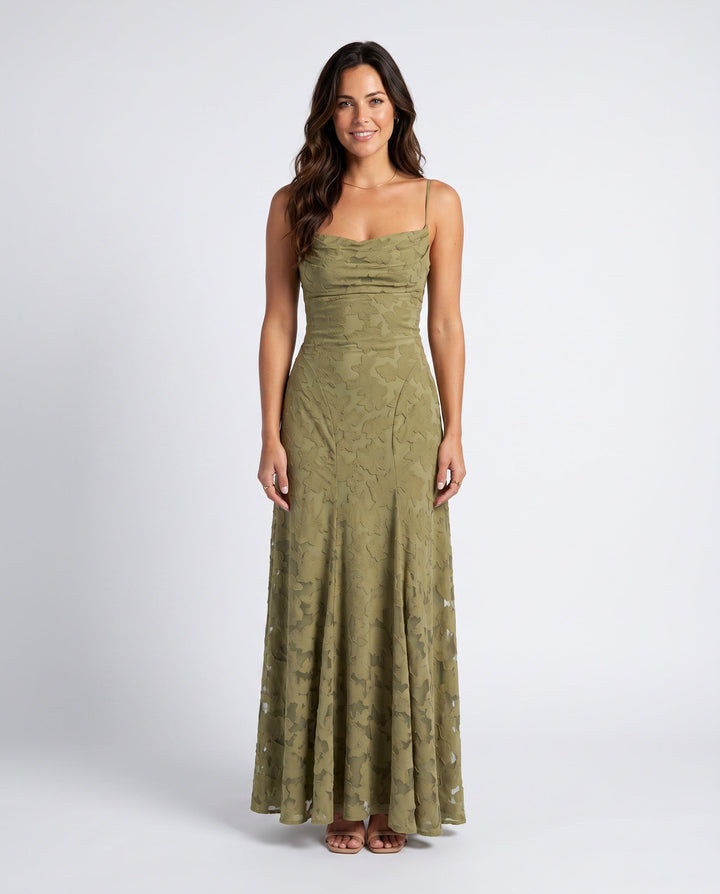 Liv | Mermaid Spaghetti Strap Wedding Guest Maxi Dress