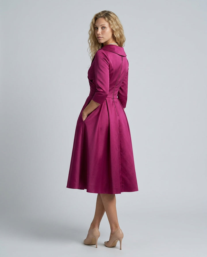 Faye | A-Line Midi with Lapel Detail