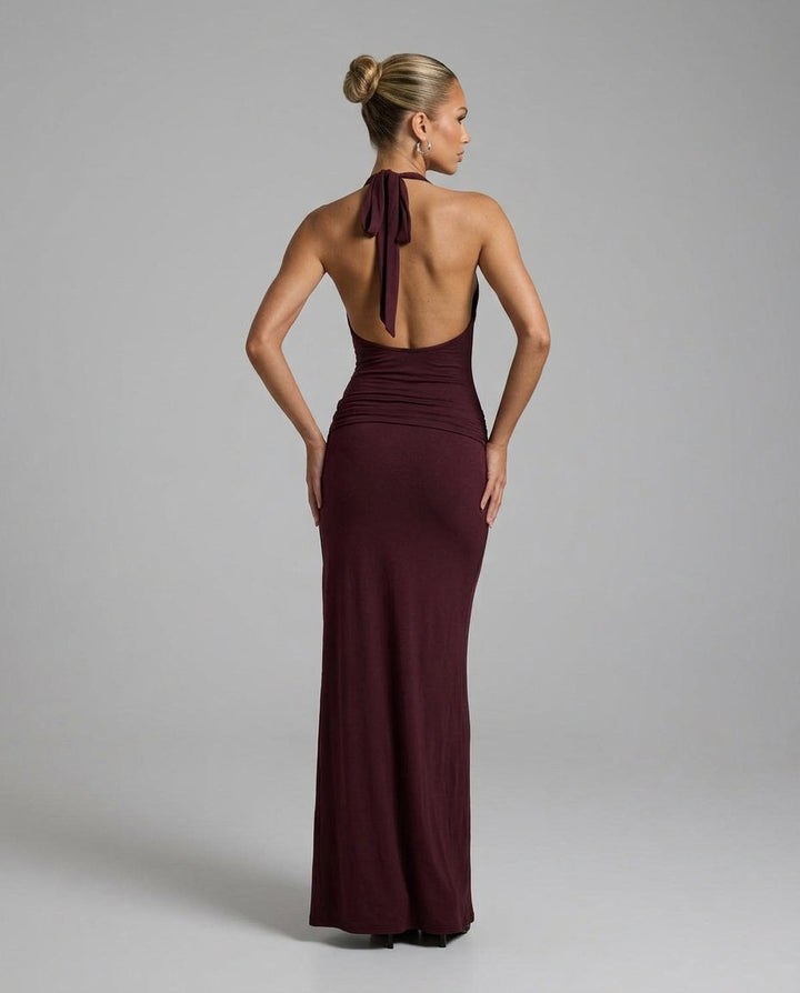 Vivienne | Draped A-Line Maxi Dress
