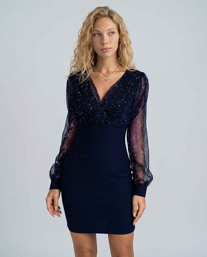 Wolff | Sequin Mini Dress with All-Over Embellishment